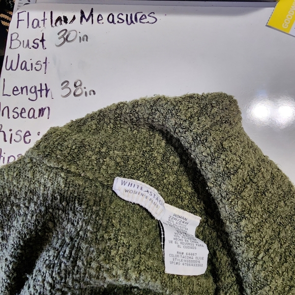 Olive Green oversized Knit Cardigan fringe long Sweater - Picture 4 of 7